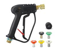 Xynovia Pistola de Hidrolimpiadora (M22-14mm)- Compatible con Karcher Modelos, Pistola Giratoria Compacta con 5 Boquillas y Liberación Rápida, para Lavado de Coches