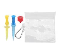 Xyntor Adjustable Tees 2 Pack | 6 Height Settings with Level Corrector | Plastic Training Tees for Driving Range/Practice/Beginners | Ball Holder Set for Consistent Shots