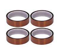 Xyntor Antistatic PI Tape 4 Roll Set | 280-300℃ Heat Tolerant No Remnant | Polyimide Tape for PCB Masking / 3D Printer/Battery Fixing | 33m per Roll, 4 Rolls Total (Width 25mm / 1in)