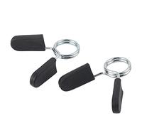 Xyntor Barbell Spring Collar Clips 2 Pack | 25mm Lock Clamp for Standard 1 Inch Dumbbell Bars | Helps Keep Weight Plates in Place | Steel & Rubber Grip Design for Gym/Home Exercise