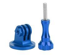 Xyntor Base adaptadora para cámara de acción |Interfaz de Tornillo a cámara de 1/4 de Pulgada |Soporte Multiusos de aleación de Aluminio para Deportes/fotografía/vlogging |5 Opciones de (Blue)