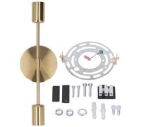 Xyntor Base Aplique Doble E26 E27 |Portalámparas de pared vintage a prueba de oxidación para baño/sala de estar |Paquete de 2 apliques de metal cepillado |Montaje horizontal o vertical
