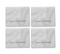 Xyntor Business Card Holder 4 Units | Secure Closure PU Leather Card Wallet for Travel / Office / Outdoor | Portable Passport ID Credit Card Organizer with Metal SIM Tool (Grey)