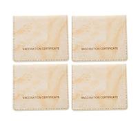 Xyntor Business Card Holder 4 Units | Secure Closure PU Leather Card Wallet for Travel / Office / Outdoor | Portable Passport ID Credit Card Organizer with Metal SIM Tool (Yellow)