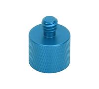 Xyntor Convertidor de Tornillo de 3/8 pulg. a 1/4 pulg. |Adaptador de trípode de aleación de Aluminio para cámara/monopié/Equipo fotográfico |Bloqueo de Rosca Seguro, mecanizado por CNC (Blue (A1-B))