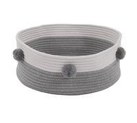 Xyntor Cotton Rope Cat Bed | Hand Woven Scratch Resilient Basket for Indoor Cats | 4 Season Pet Bed with Storage/Living Room/Bedroom | 40cm Diameter Cozy Retreat