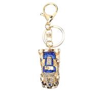 Xyntor Czech Rhinestones Car Keychain | Shiny Zinc Alloy Multi Purpose Keychain for Cars/Bags/Wallets | Fashion Present for Women Birthday Special Occasions (Azul)