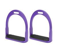 Xyntor Estribos ecuestres Juveniles |Fundición a presión de Aluminio de Calidad con Agarre: Ranuras mejoradas |Diseño Ancho y Engrosado para un fácil Montaje/conducción Estable (Purple)