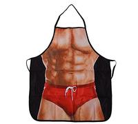 Xyntor Funny Kitchen Apron for Men & Women | Muscle Pattern Design for BBQ/Baking/Cooking | Chef Apron with Dye Sublimation Printing | Machine Washable Polyester