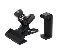 Xyntor Guitar Head Phone Holder Mount | 360° Rotating Clip for Livestreaming/Practice/Recording | Sturdy Metal Clip Fits 6.5-10 cm Phones & Instruments