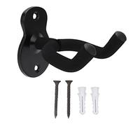 Xyntor Guitar Wall Mount Hanger | Universal Metal Hook Holder for Acoustic/Electric/Bass Guitar | Space - Saving Wall Stand for Studio/Living Room/Office (Negro mate)