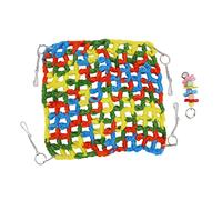 Xyntor Hand Woven Hamster Hammock | Soft Hanging Bed for Small Animals | Chinchilla/Small Animal/Gerbil Swing | Cage Accessory with Quick Link (35 * 35CM)