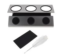 Xyntor Heavy Duty 3 Hole Bottle Drying Rack | 304 Stainless Steel & Silicone Pad for Kitchen | Soda Bottle Drain Rack for Home/Restaurant | Long - Lasting & Easy to Maintain