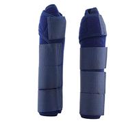 Xyntor Horse Splint Boots | Adjustable Leg Protection Support Wrap | Breathable & Elastic Equestrian Equipment | Reduces Swelling/Soothes Muscles | 4 Hook & Loop Straps, 5 Colors (Dark Blue)