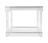 Xyntor Large Capacity Desk Organizer | PET Tea & Stationery Rack | Multi - Use Desktop Organizer for Home/Office/Kitchen | Space - Saving Vertical Design, 8 - Piece (Transparent)