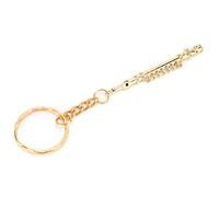 Xyntor Mini Flute Keychain | Brass Present for Music Lovers/Ornament