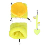 Xyntor Plush Hammock Hanging Resting Place for Hamsters/Chinchillas/Guinea Pigs | Warm Cotton Bed with Heart Toy | Small Pet Cage Accessories for Sleeping & Playing