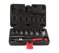 Xyntor Ratchet Wrench Set 20 Pcs | 180 Degree Rotating Flex Head & 72 Tooth Ratchet | Interchangeable Wrench Kit for Cars/Bikes/Home Repair | Chrome Molybdenum Steel, Model 2049