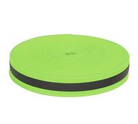 Xyntor Reflective Ribbon 50 Yards | Fluorescent Visibility Tape for Night Visibility | Soft Nylon Fabric for Vests/Backpacks/Pet Collars | Weatherproof & Sturdy (Fluorescent Green)