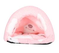 Xyntor Small Animal Bed | Winter Warm Hamster House with Cotton Cushion | Cozy Sleeping for Hamsters/Guinea Pigs/Hedgehogs | Flannelette & Sponge, Machine Washable (M)