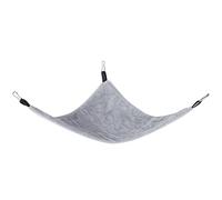 Xyntor Small Pet Corner Hammock Bed for Hamster Guinea Pig | Cozy Hanging Shelter for Sugar Glider/Squirrel/Bird | Soft Canvas, Easy Install | 11.8 x 11.8in (Gris)