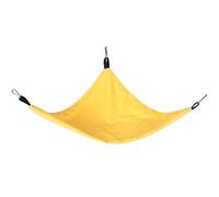 Xyntor Small Pet Corner Hammock Bed for Hamster Guinea Pig | Cozy Hanging Shelter for Sugar Glider/Squirrel/Bird | Soft Canvas, Easy Install | 11.8 x 11.8in (Amarillo)