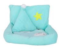 Xyntor Small Pet Sofa Bed | Plush Velvet & High - Elastic Cotton Cushion | Hamster/Guinea Pig/Rabbit Comfortable Sleeping Mat | Portable & Washable