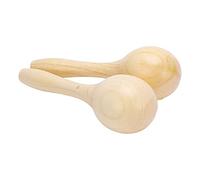 Xyntor Wooden Sand Hammer Percussion Toy Set | 2Pcs Early Education Instrument for Young Ones | Promotes Hearing & Coordination Development | Authentic Wood Grain, Child - Safe Paint