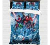 XYOK Ropa de cama infantil de 135 x 200 cm, artículo para fans, 3 piezas, microfibra, funda nórdica para adultos, suave, fácil de limpiar, estampado 3D (Cazafantasmas, 135 x 200 cm)