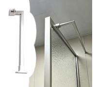 Xyrona Barra Soporte Puerta Ducha Cristal Barra de Soporte para Mampara de Ducha de 40-100 cm, Varilla de Refuerzo para Vidrio de Duchas para Proyectos de Bricolaje(Silver,50 cm (19 3/4 in))
