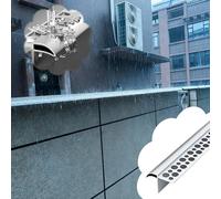 Xyrona Perfil de Transición para Suelo Corte de Protección contra Goteo de Lluvia para Paredes Exteriores, Moldura de Borde de Alero Ligera de 35 mm de Ancho, Deflector de Lluvia(2.1m/6.9ft)