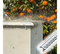 Xyrona Perfil de Transición para Suelo Protector de Borde Tipo Gota de Lluvia para Muros Exteriores, Tope de Ventana Recortable (0,5-9 m) para Prevenir el Reflujo de Agua de Lluvia(2.7m/8.9ft)