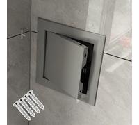 Xyrona Trampilla Pladur Puerta de Ático de Yeso con Tornillo, Panel de Acceso de 20x20, 20x30, 25x25, 30x30, 35x35, 40x40cm, Puerta de Servicio Exterior Oculta Gris, Apertura por Empuje(15x15cm/6 x6)