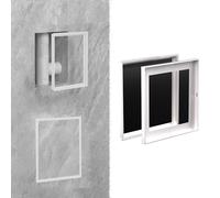 Xyrona Trampilla Pladur Puerta de Servicio Oculta para Pared de Azulejos, Panel de Acceso Oculto a Presión para Electricidad, Cableado y Seguridad, Tapa de Orificio de Pared(White,12x12cm/4.7"x4.7")