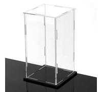 Xyrona Urna Metacrilato Vitrina de Acrílico de 10, 15, 20, 25, 35, 40 y 50cm de Alto, Vitrina de Plástico Impermeable para Objetos de Colección o Recuerdos, Vitrina para Armar(L25xW25xH40cm/10x10x16)