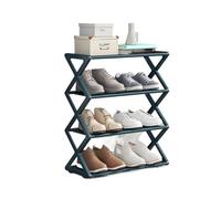 XYRTHSKO Compatible con 1 Zapatero de 4 Capas Tipo X, Color Liso, fácil Montar, Ideal for Porche y Sala Estar(Dark Green)