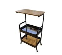 XYRTHSKO Compatible con Carrito de Madera, Mesa Centro móvil, Sala Estar, Almacenamiento for sofá, té Ruedas, Estante pequeño for Dormitorio(White)