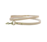 XYRTHSKO Compatible con Correa for Mascotas, Cuero curtido Vegetal, Genuino for pasear Perros, Gancho de latón, Capa Cabeza Piel Vaca Grano Completo(110-1.8cm)