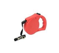 XYRTHSKO Correa retráctil de plástico con luz LED y Linterna for Perros, Compatible Accesorios for Mascotas(Red)