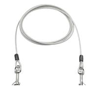 XYRTHSKO Corredor de Cables for Perros, Compatible con Correas Alambre Acero for Patio Resorte Superior, Gran tamaño, for Exteriores(Silver 5mmx5meter)