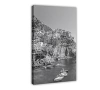 XYSWDD Arte de pared de Cinque Terre, fotos de Cinque Terre, lienzo italiano para pared, póster e impresiones estéticas para habitación, dormitorio, oficina, 60 x 90 cm