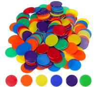 XYTAHDM 100 Fichas de Póker de Plástico, 25 mm, Contadoras y Marcadoras, Educativas para Niños