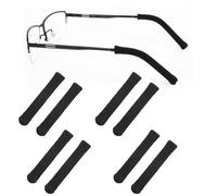 XYTAHDM 4 Pares Almohadillas Suave Fundas Antideslizantes para Patillas,Gancho para Oreja Antideslizante para Gafas Soporte,Correa,Almohadillas Gafas de Punta Sien,Consejos para gafas Tejidas