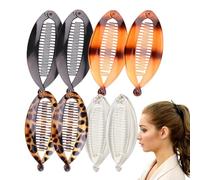 XYTAHDM 4 pinzas para el cabello de plátano,banana clip, peines grandes vintage de plátano,clip de cola de caballo,para mujeres y niñas