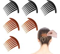 XYTAHDM 6 Unidades,Peines de pelo francés, peines laterales, peine lateral acrílico, peine lateral para mujer, peines laterales,tocado para el pelo,Peine de pelo para mujeres y niñas