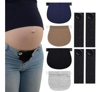 XYTAHDM 8 Piezas Extensores de Pantalones de Maternidad - Extensión de Cintura Ajustable para Embarazo - Ajustable, Comodidad y Flexibilidad Durante la Gestación