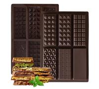 XYTAHDM Silicona Molde Chocolate 2 Piezas Molde Turron Moldes de Chocolato Profundo para 4 platos de chocolate