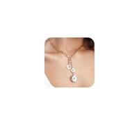 XYTDM Collar con colgante de corazón chapado en oro de 18 quilates para mujer, collar con dije de corazón, cadena gruesa, collar con dije de hip hop (moneda de concha, luna), 0, Metal, Sin gemas
