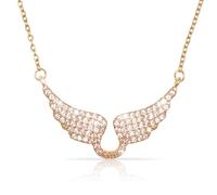 XYTDM Collar con colgante de corazón con lazo para mujer, cristal blanco, delicado chapado en plata, gargantilla de corazón para regalos, 0, Metal, Sin gemas