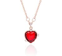 XYTDM Collar con colgante de corazón de piedra lunar, piedra translúcida blanquecina, collar con colgante de corazón de cristal blanco, joyería de plata para mujeres, regalos de moda para ella, 0,